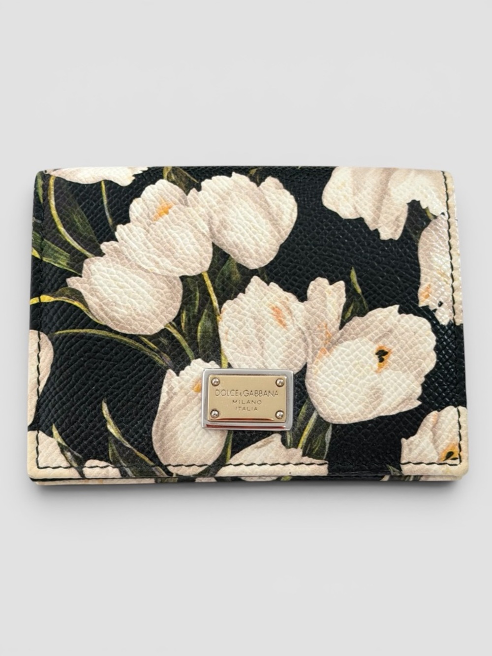 Dolce & Gabbana Tulip Print Compact Wallet